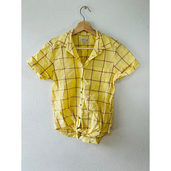 Toad & Co Plaid Short Sleeve Top XS - Picture 1 of 5